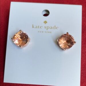 Kate Spade Peach Crystal Stud Earrings